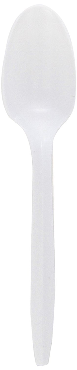 Genuine Joe GJO20002 Polypropylene Medium-Weight Spoon, White (Pack of 1,000)