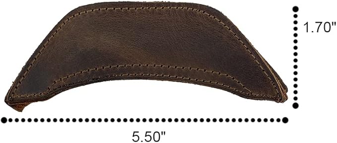 Rustic Leather Hot Handle Holder (Cast Iron Side Kick Potholder) Double Layered, Double Stitched and Handmade by Hide & Drink (Bourbon Brown)