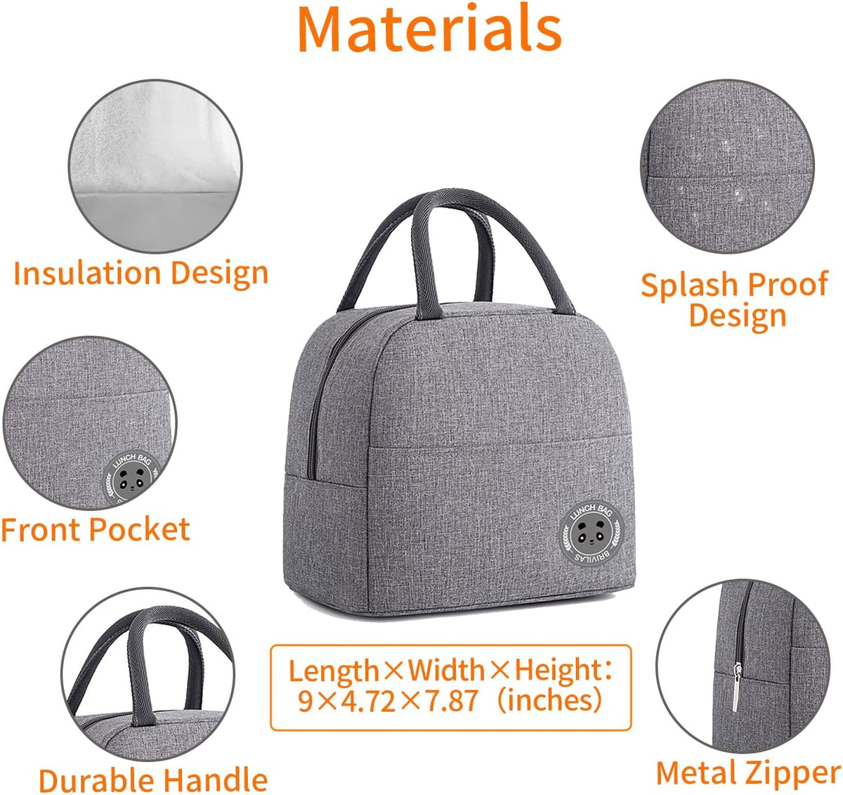 Bento Box Adult Lunch Box with lunch bag, Japanese Stackable Lunch Box Containers for Adult, Bento lunch Box with Dividers Grey