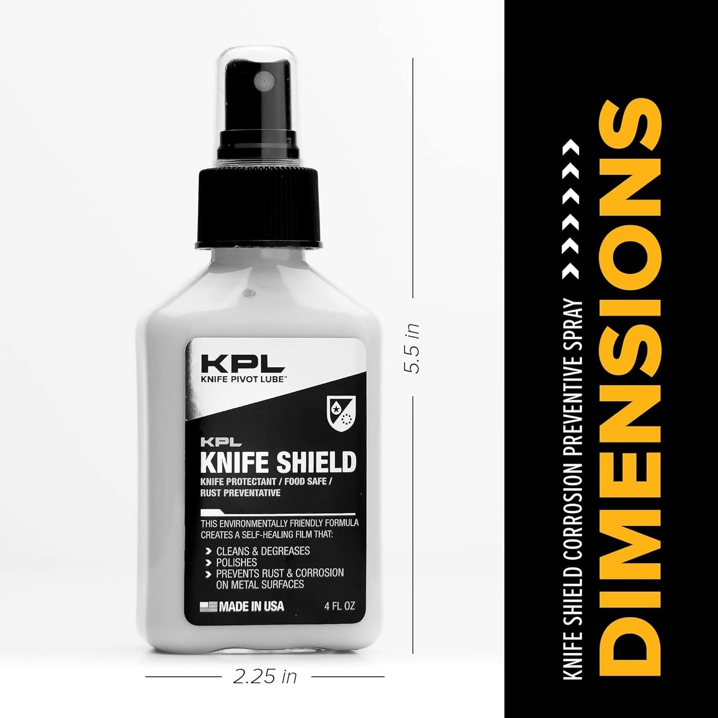 Knife Pivot Lube β Knife Shield Corrosion Preventive β Food Safe Rust Protection & Water Based Cleanser β 4 fl oz