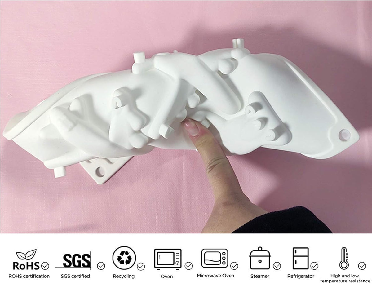 OCPO KITCHEN Airplane Silicone Molds for Baking Mousse Cake, French Dessert, Pastry, Ice Cream, Cake Decoration Mold, 3D Airplane Shape (6-Cavity)