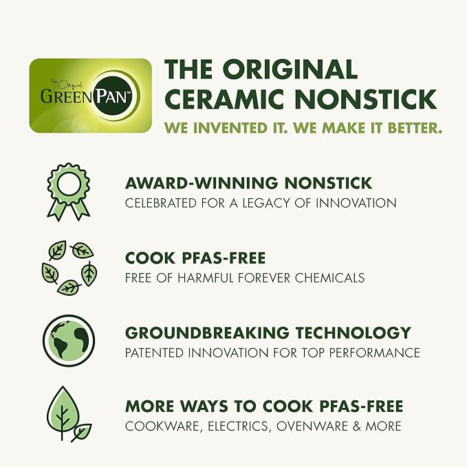 GreenPan Premiere Ovenware Healthy Ceramic Nonstick 18" x 13" Half Rectangular Baking Pan, PFAS-Free, Warp-Free Bakeware, Durable Quick Heating Tray, Oven Safe to 600F, Dishwasher Safe, Taupe