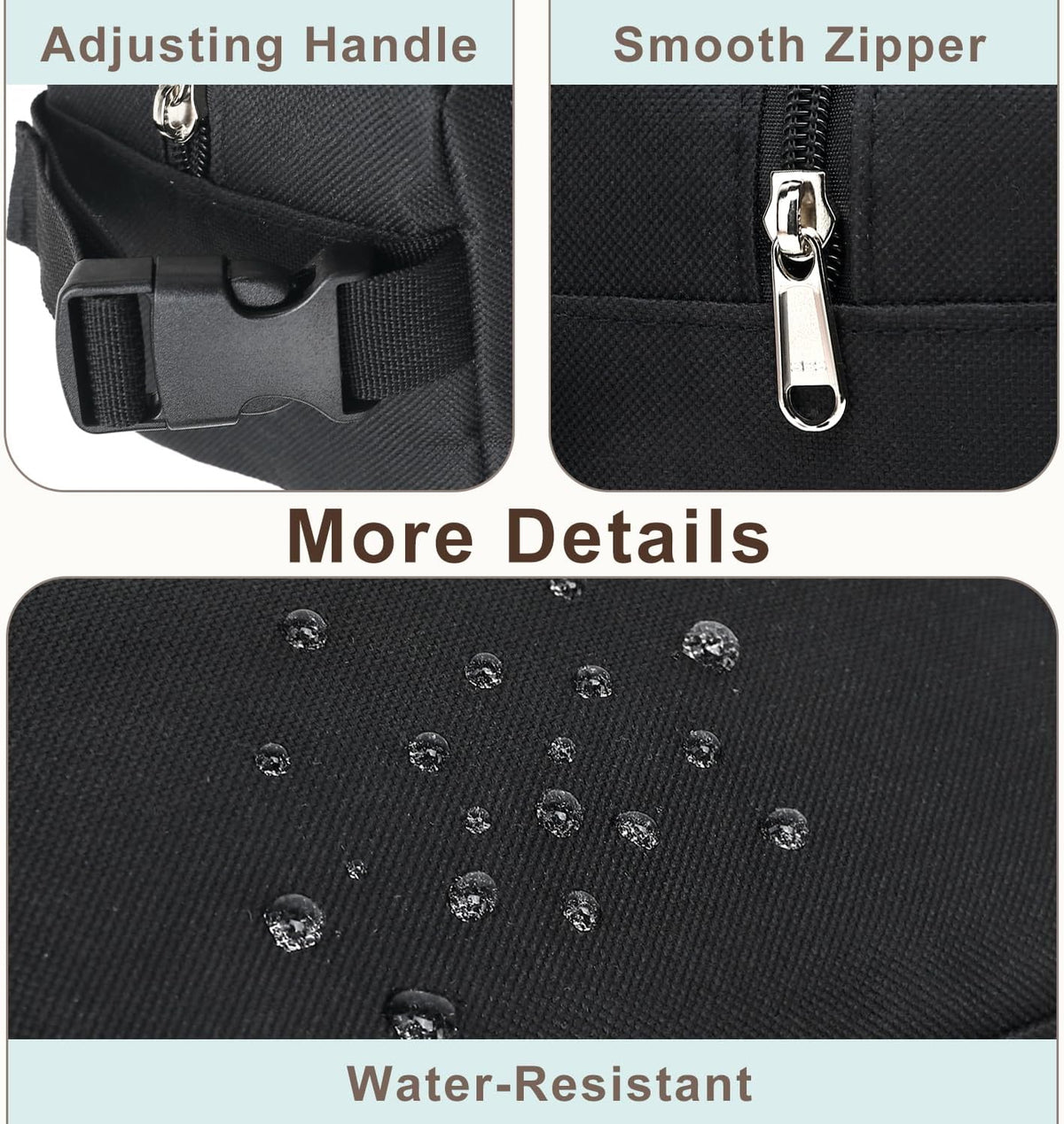 FlowFly Small Insulated Lunch box Portable Soft Bag Mini Cooler Thermal Meal Tote Kit with Buckle for Work, BlackWithBuckle