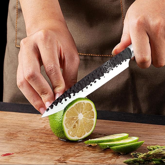 Professional Kitchen Knives High Carbon Stainless Steel Chef Set,3pcs Ultra Sharp Chef's, Santoku, Utility Knife