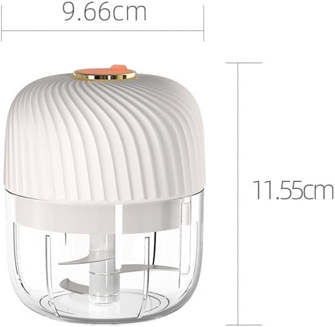 250ml Electric Garlic Chopper, Mini Food Processor Masher Crusher, Garlic Grinder with USB Charging for Onion Ginger Vegetable Pepper Spice Meat (Gray : Pink)