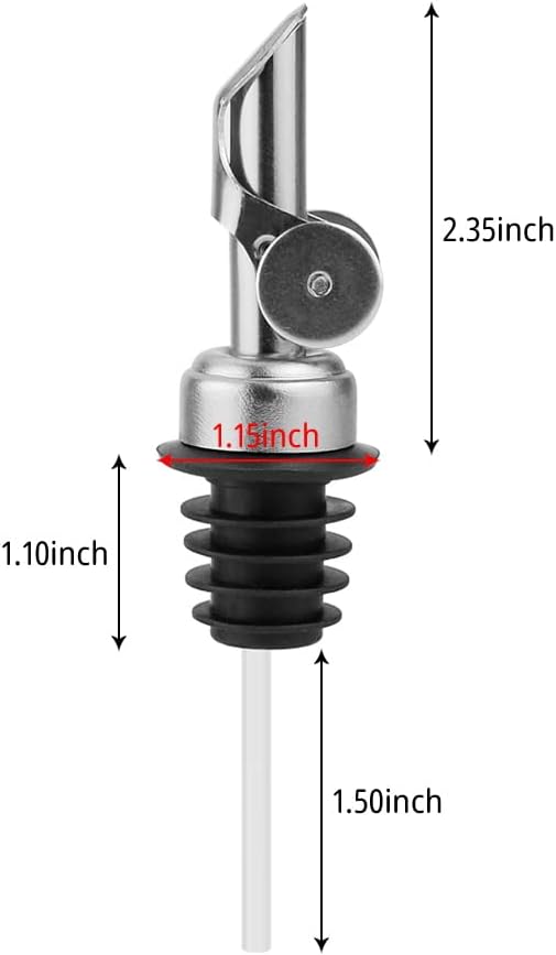 MEETSWEET Olive oil dispenser spout, pour spouts，304stainless steel automatic opening and closing spout, leak-proof, for olive oil, vinegar, wine and other liquid bottles (304rose) 2pcs