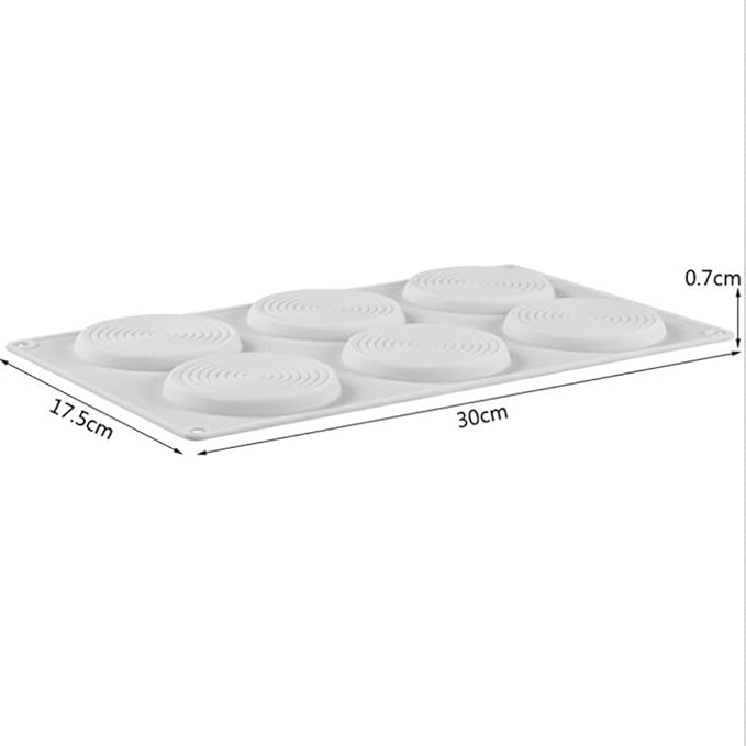 6 Holes Spiral Shape Silicone Mold 3D Cake Moulds Mousse for Ice Creams Chocolate Pastry Bakeware Dessert Art Pan