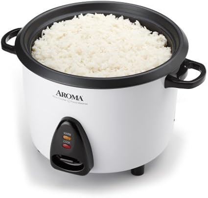 AROMA Rice Cooker, 10-Cup (Uncooked) / 20-Cup (Cooked), Steamer, Auto Keep Warm, Soup Maker, Oatmeal Cooker, Large Rice Cooker, 5 Qt, White, ARC-360-NGP