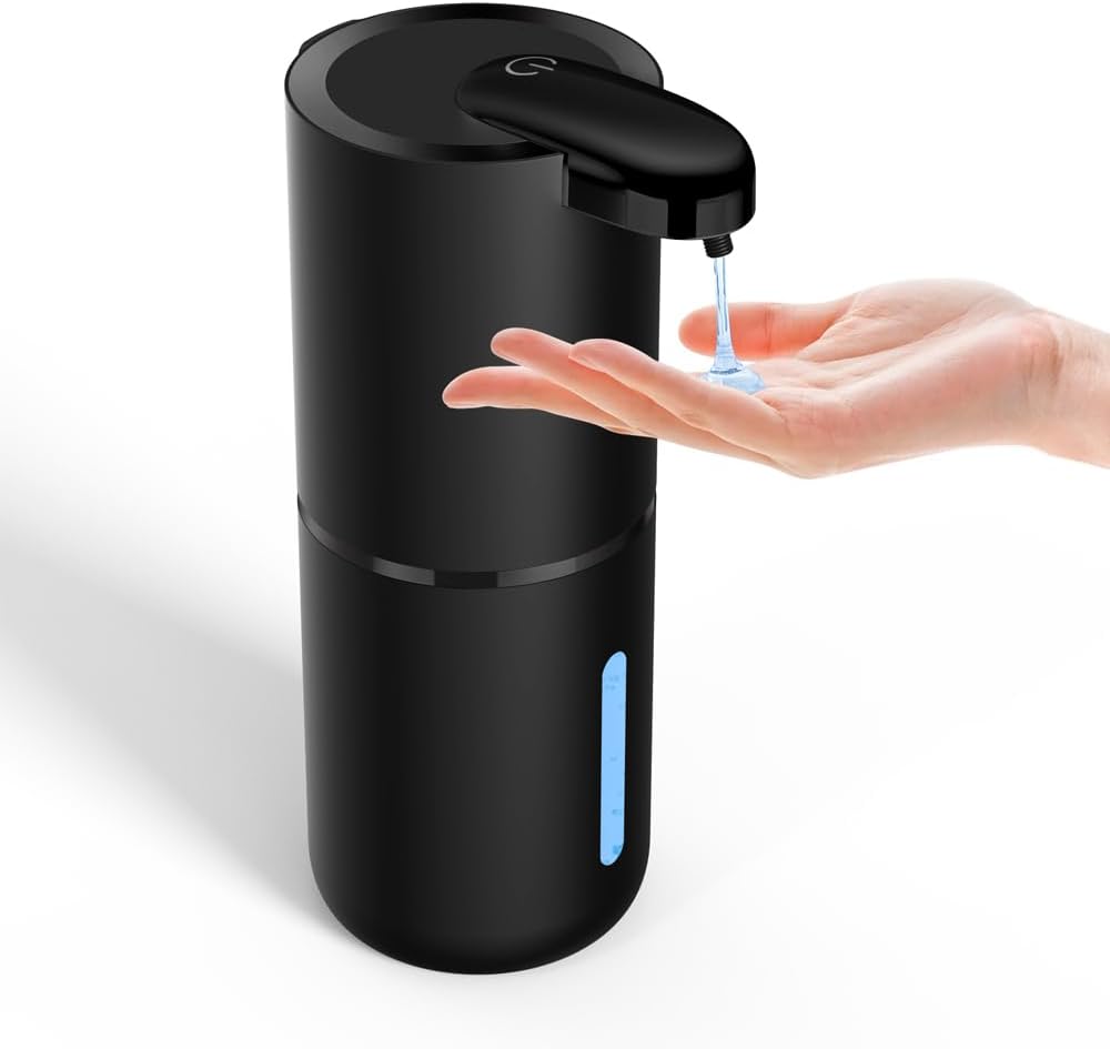 Automatic Soap Dispenser,380ml Touchless Liquid Foam Soap Dispenser,USB Rechargeable Electric Hand Free Pump Soap Dispenser for Bathroom Kitchen