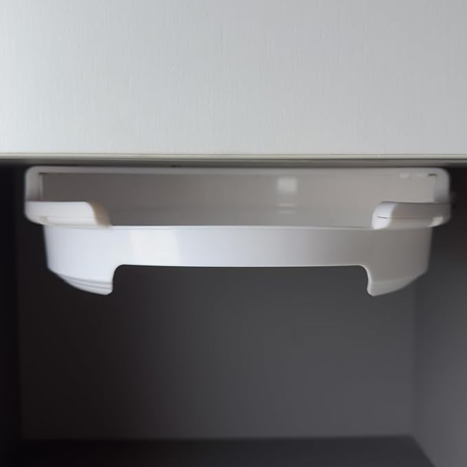 Paper Plate Dispenser Just for 10-1/16 inches Paper Plates, Under Cabinet Papers Plates Holder, can be Taken up and Down, Suitable for RV Travel and use for Under Kitchen cabinets