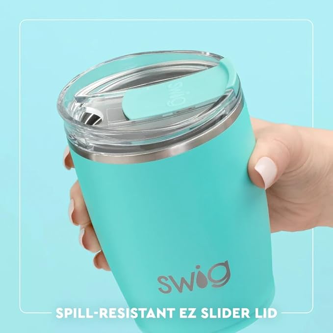 Swig Life 12oz Insulated Tumbler, Travel Coffee Tumbler with Lid, Cup Holder Friendly Travel Coffee Mug, Stainless Steel, 12 oz Reusable Insulated Coffee Mug (Saturdays in Baton Rouge)