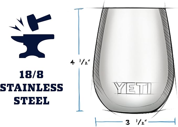 YETI Rambler 10 oz Wine Tumbler, Vacuum Insulated, Stainless Steel with MagSlider Lid, Canopy Green