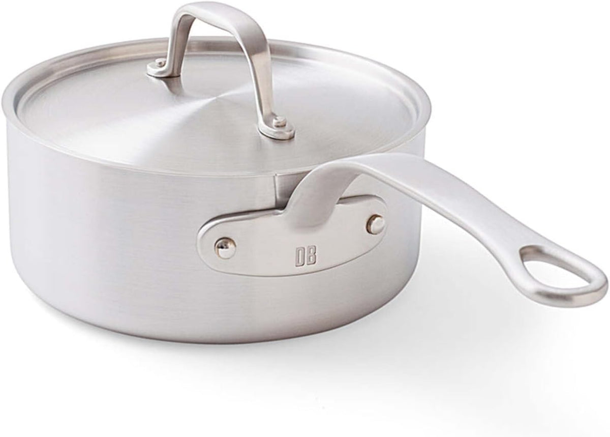 Daniel Boulud Kitchen - 7pc Cookware Set - French Inspired 5-Ply Stainless Steel Pots & Pans Cooking Set, Sturdy Heat-Resistant Handles, Induction Compatible & Oven Safe