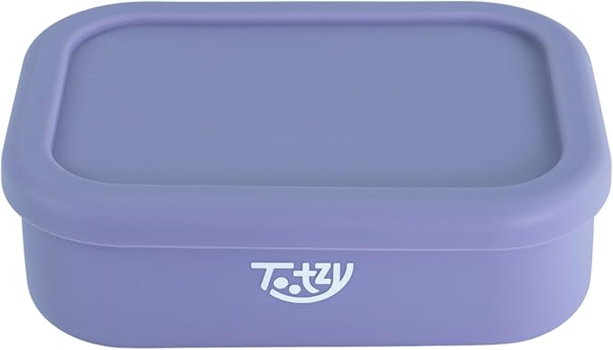 Premium Silicone Bento Box 30 oz – Reusable, Leakproof, BPA-Free Lunch Container – Microwave & Dishwasher Safe – Perfect for Dog Meals, School Lunch, Office, or Travel – Eco-Friendly (Purple)