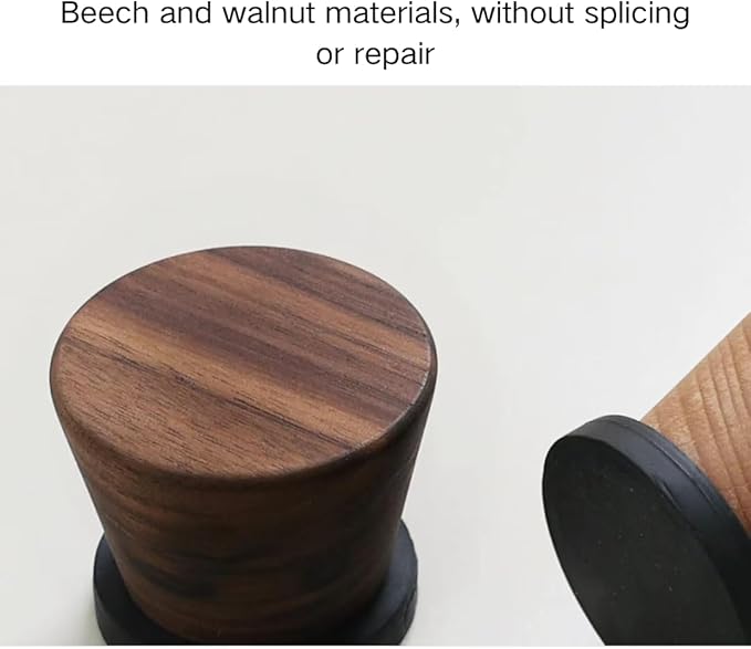 2 PCS Retro Magnetic Hooks, Wrought Iron Wooden Ball Hooks, Creative Punch-Free Storage for Refrigerators, Metal Doors, and Lockers (Beech Wood,S)