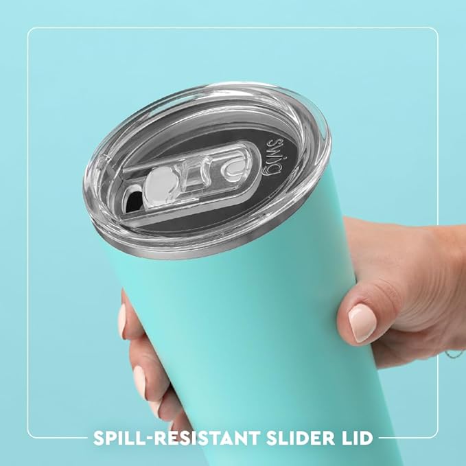 Swig Life 22oz Insulated Tumbler, Travel Coffee Tumbler with Lid, Cup Holder Friendly Travel Coffee Mug, Stainless Steel (Caliente)