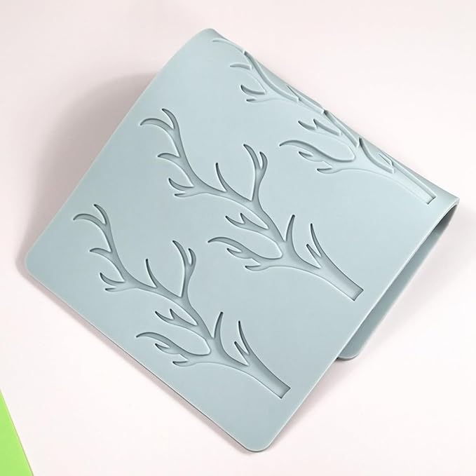 TUKE 3D Branch Silicone Tuile Fondant Mold for Baking, Polymer Clay, Sugar Craft - Hollow Candy Lace Design (9.52x4.92x0.12inch)