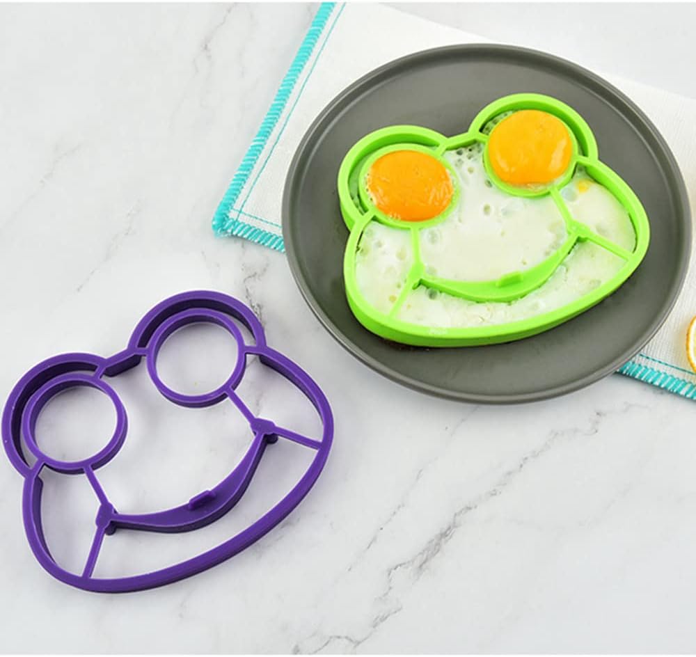 Breakfast Omelette Mold Silicone Egg Pancake Ring Shaper Cooking Tool DIY Kitchen Accessories Gadget Egg Fired Mould (Frog)