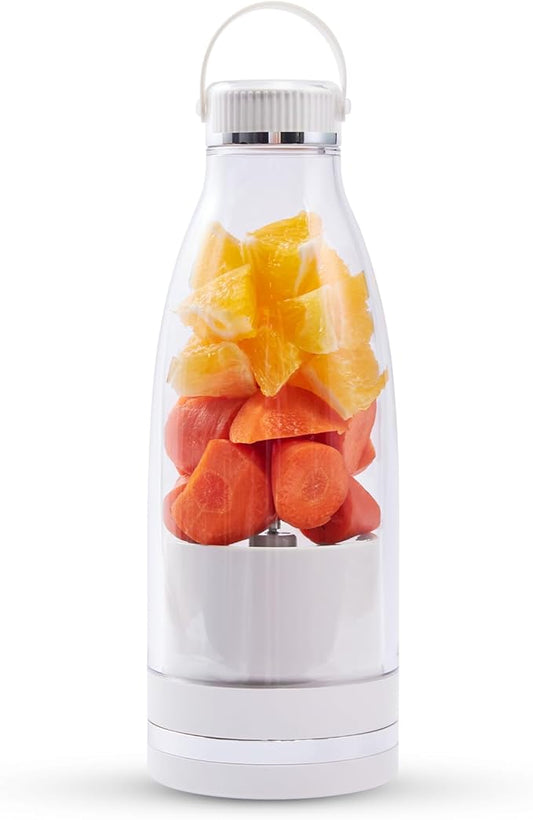 Smoothie Blender Personal Size Juicer 17oz Big Capacity USB-C Rechargeable (Ivory)