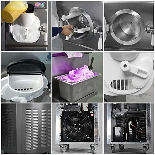 Kolice ETL Certificate Commercial Hard ice Cream Machine, Gelato Hard ice Cream Making Machine, Hard ice Cream Maker, Batch Freezer-Italy Designed Extra Strong Door, 9-11 gal per Hour
