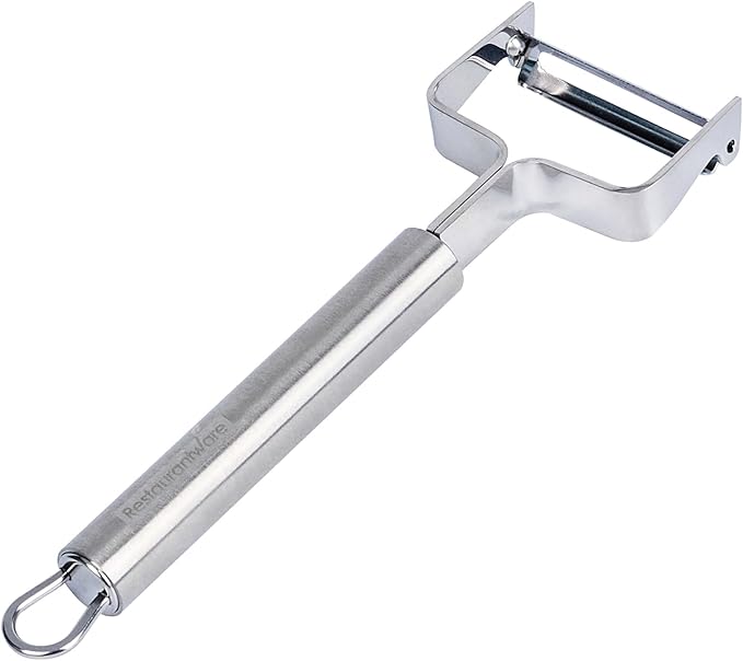 Restaurantware-German Standard 6.6 Inch Vegetable Peeler, 1 Y Peeler For Potato - Ultra Sharp Blade, Ergonomic Handle, Stainless Steel, Dishwashable, For Fruit, Zucchini, Carrot, Or, More