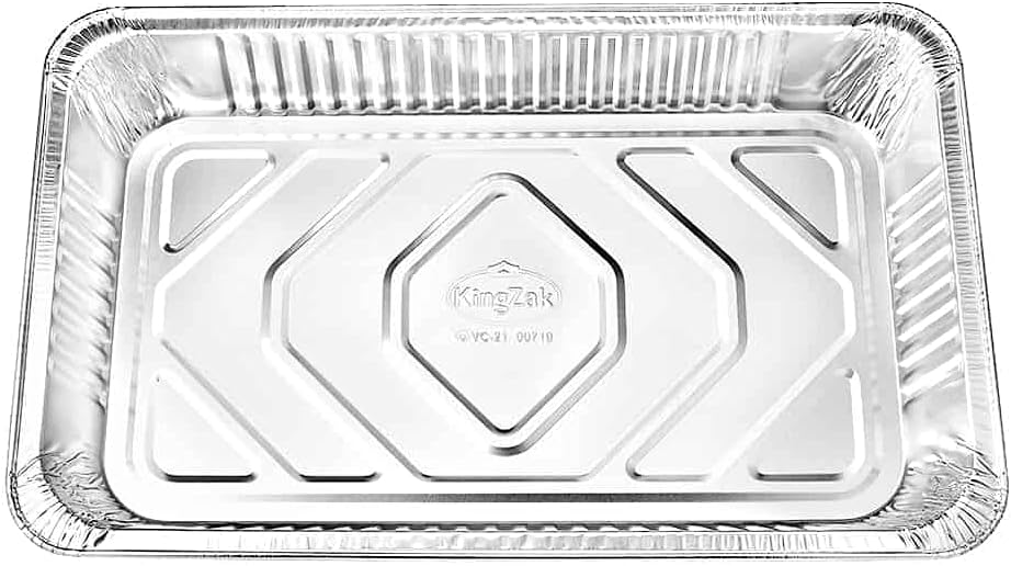 Aluminum Pans Full Size, Large Disposable Roasting & Baking Pan, 21"x13" Deep Foil Pans (50 Pack) Extra Heavy Duty Chafing Trays for Hotels, Restaurants, Caterers, Steam Table, Buffets & Bakeware