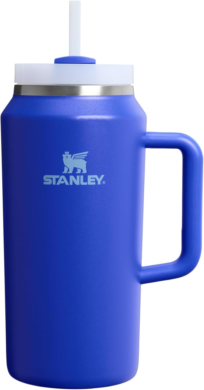 STANLEY Quencher H2.0 Tumbler with Handle and Straw 64 oz | Flowstate 3-Position Lid | Cup Holder Compatible for Travel | Insulated Stainless Steel Cup | BPA-Free | Cobalt