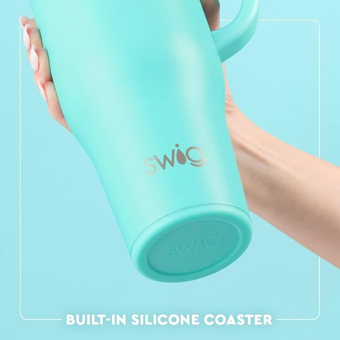 Swig Life 40oz Leak Proof Mega Mug, 40oz Leak Proof Tumbler with Handle and Straw, Extra Large Insulated Tumblers, Cup Holder Friendly Travel Mug, Reusable Leakproof Water Bottle (Easter Bunny)