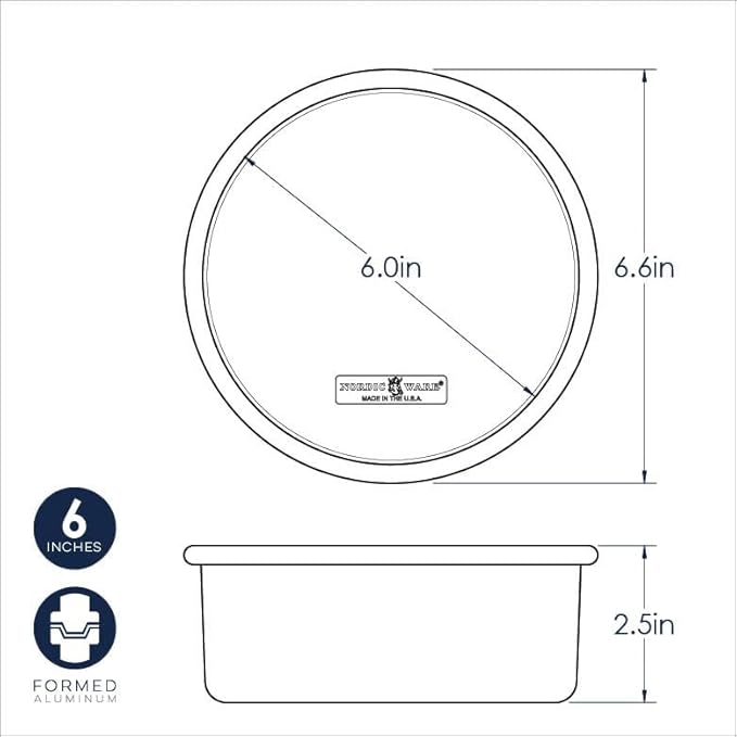 Nordic Ware Naturals Round Cake Pan, 6-Inch