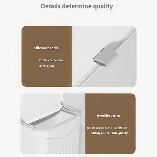 Kitchen Trash Can for Food Scraps Wall Mounted Trash Can with Lid | Organization for Apartment, Home, Office, Under a Cabinet, Laundry Room