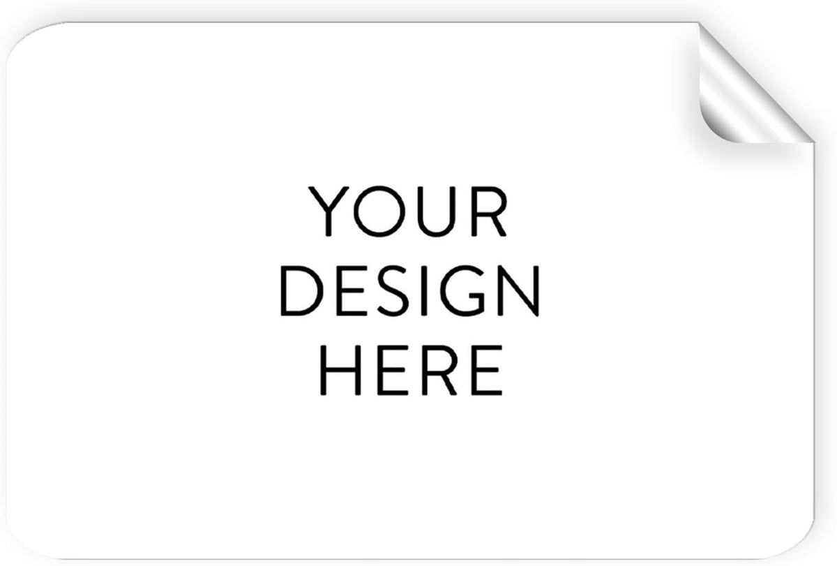 5-1000 Custom Vinyl Stickers - Upload Your own Image, Text, Design, Logo - Personalized Logo Labels for Handmade, Packaging, Bottle, Jars, Candle, Brand Stickers (White, 5x3)