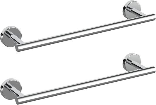 Cilee 2 Pieces Polished Chrome Bathroom Towel Bar, 24 Inch Double Towel Racks,Bathroom Towel Holder Towel Bar for Bathroom Stainless Steel Wall Mount