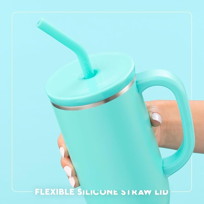 Swig Life 30oz Mega Mug, 30oz Tumbler with Handle and Straw, Large Insulated Tumblers, Cup Holder Friendly Travel Mug, Stainless Steel 30 oz Tumbler, Reusable Insulated Water Bottle (Christmas Plaid)