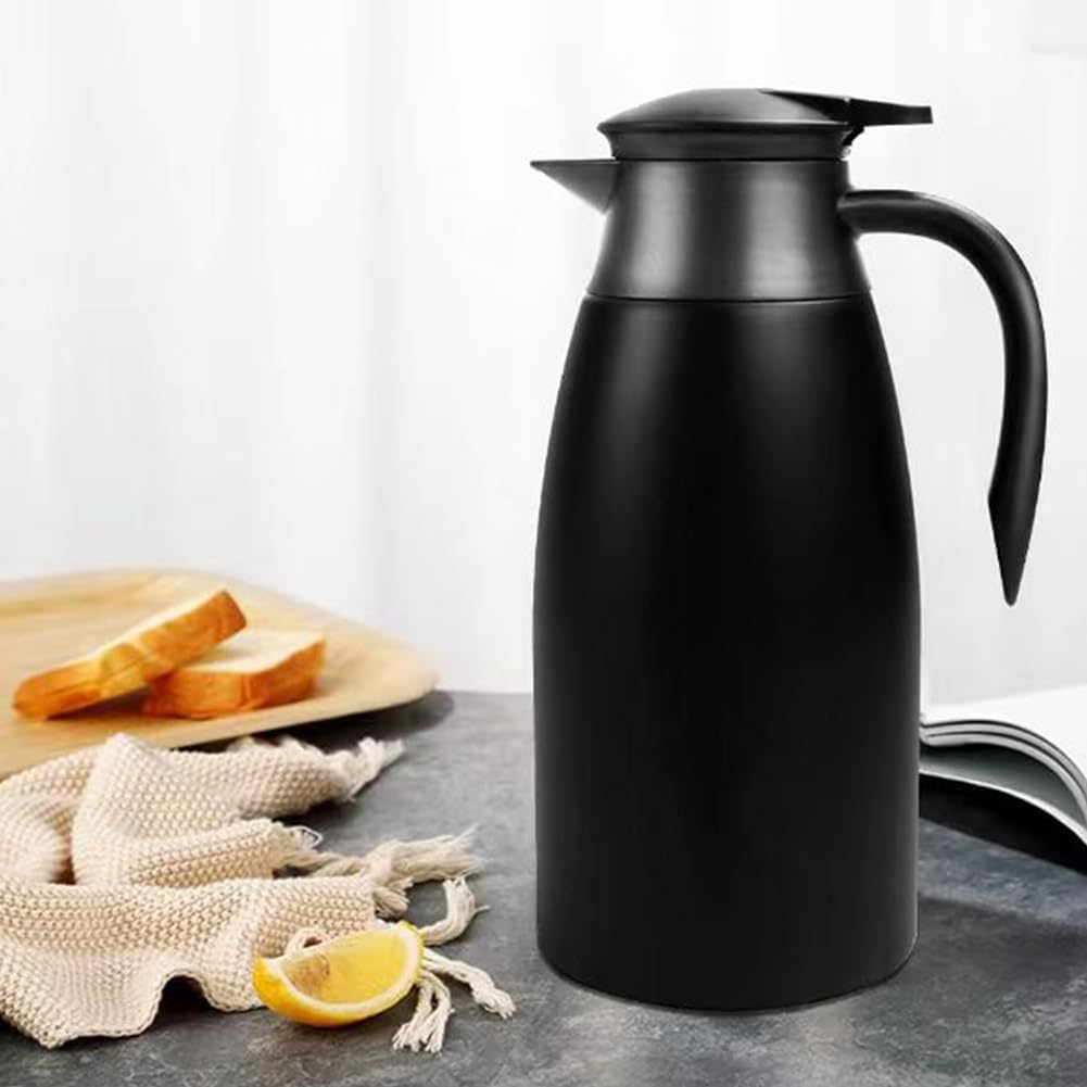 70 oz Thermal Coffee Carafe Stainless Steel, Insulated Coffee Carafe - Double Walled Vacuum Coffee Thermos Water Beverage Dispenser for Keeping12 Hour Hot/24 Hour Cold Water, Thermal carafe (Blake)