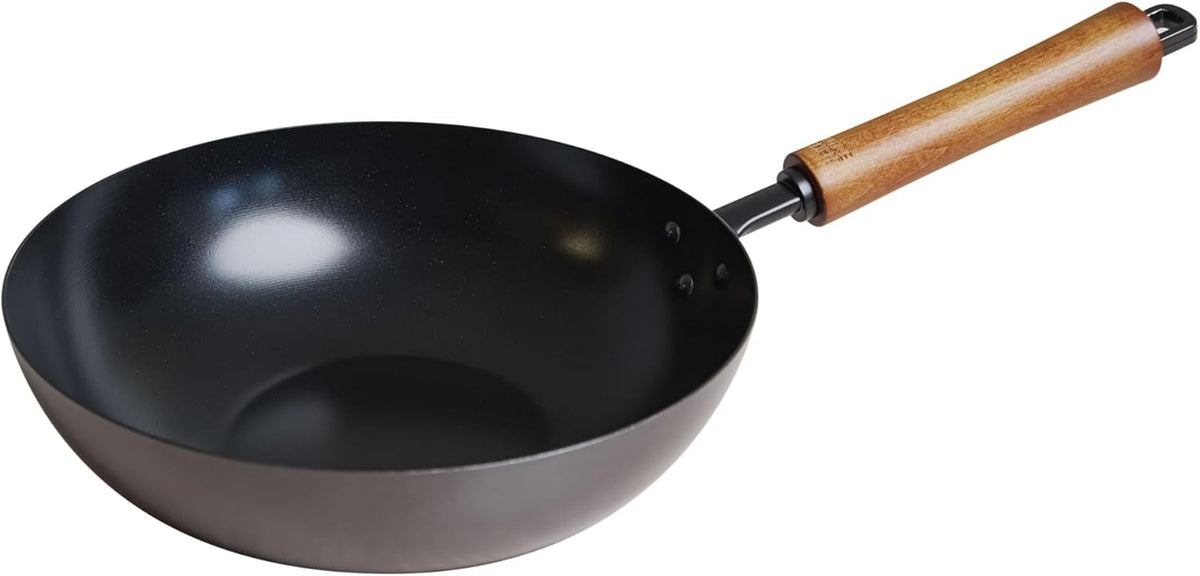 JOYCE CHEN Classic Series 9.5-Inch Ceramic Nonstick Carbon Steel Stir Fry Pan