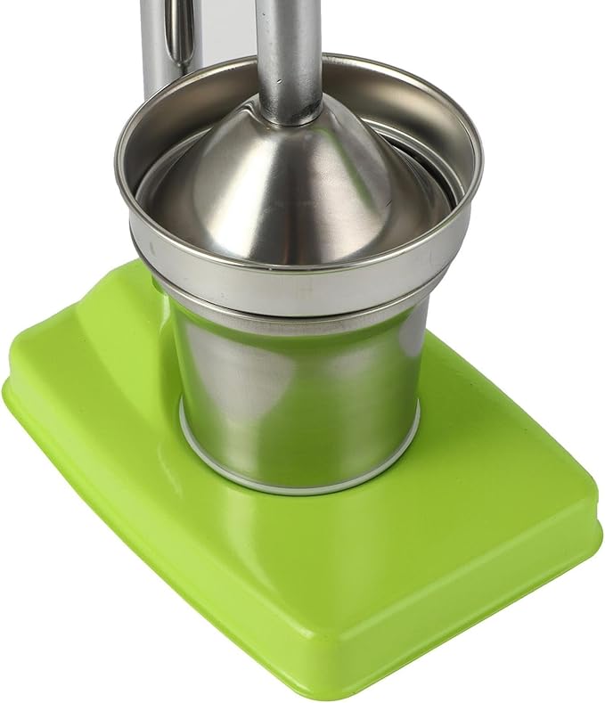 Stainless Steel Lemon Juicer, Heavy Duty Manual Orange Press Squeezer with Easy Clean Design, Handheld Citrus Juicer for Lime, Lemonade, Countertop Use (Green)