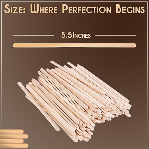 Perfect Stix Premium Wooden Coffee Stirrer Sticks, Thick Birch Wood 5000 Count, 5.5" Inches. Eco-Friendly Wooden Stirrers (5.5Inches / 5000PC)