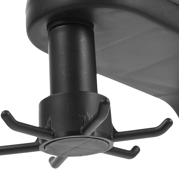 ARTIBETTER 2pcs Rotatable 6-Claw Adhesive Kitchen Utensil Hooks Wall-Mounted and Suction Cup Hangers Black Under Cabinet Hanging Storage