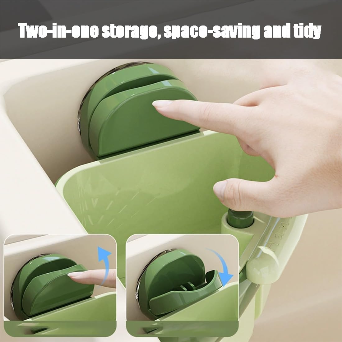 Suction Cup Sink Corner Rack, Sink Strainer Basket, 2025 New Upgraded Suction Cup Press Sink Drainer Basket, Press Automatic Dumping Sinks Strainer Basket (2pcs-b)