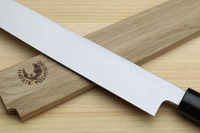 Yoshihiro Shiroko High Carbon Steel Kasumi Yanagi Magnolia Handle Sushi Sashimi Chef Knife (9.5" (240mm))