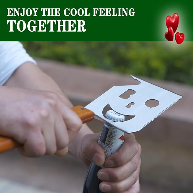 BBQ Gift for Men Dad Husband, Fathers Day Birthday Gifts, 7 in 1 Grill Spatula, Fun BBQ Accessories, Funny Grill Spatula for Outdoor Cooking, Outdoor Cooking Camping Multifunctional Tool