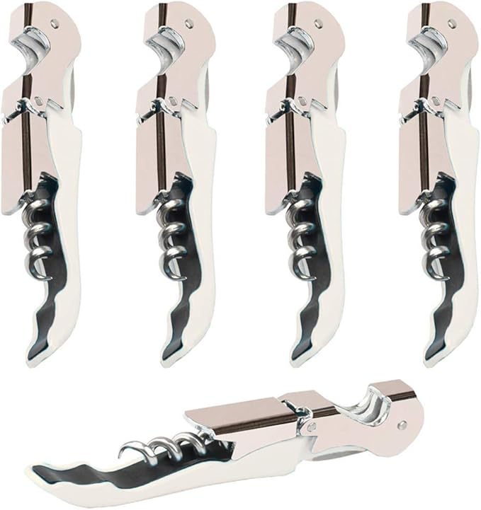 Professional Waiter Corkscrew Wine Openers Set, Heavy Duty Stainless Steel Hinges Wine Key for Restaurant Waiters, Sommelier, Bartenders