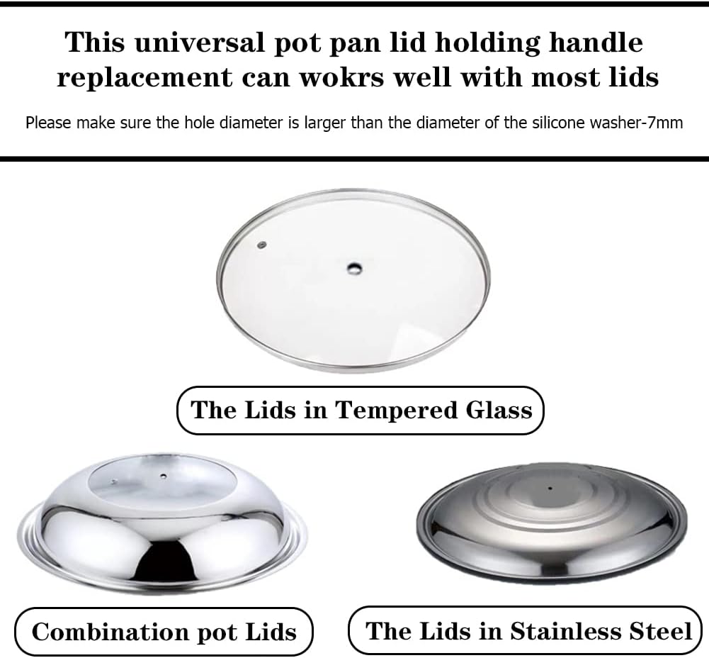 JoyTube Universal Pot Pan Lids Replacement Knob, Silicone Heat Resistant Pan Cover Holding Handles BPA Free Dishwasher Safe Fits Skillets and Kitchen Cookware (Pack of Two-Blackish Green)