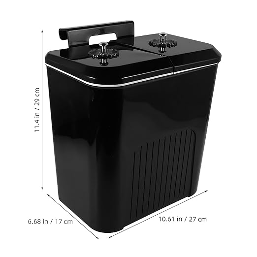 Operitacx Dual Compartment Wall Mounted Kitchen Trash Can 9l with Lid Black Hanging Garbage Bin for Bathroom Cabinet Waste Sorting and Dry Wet Separation