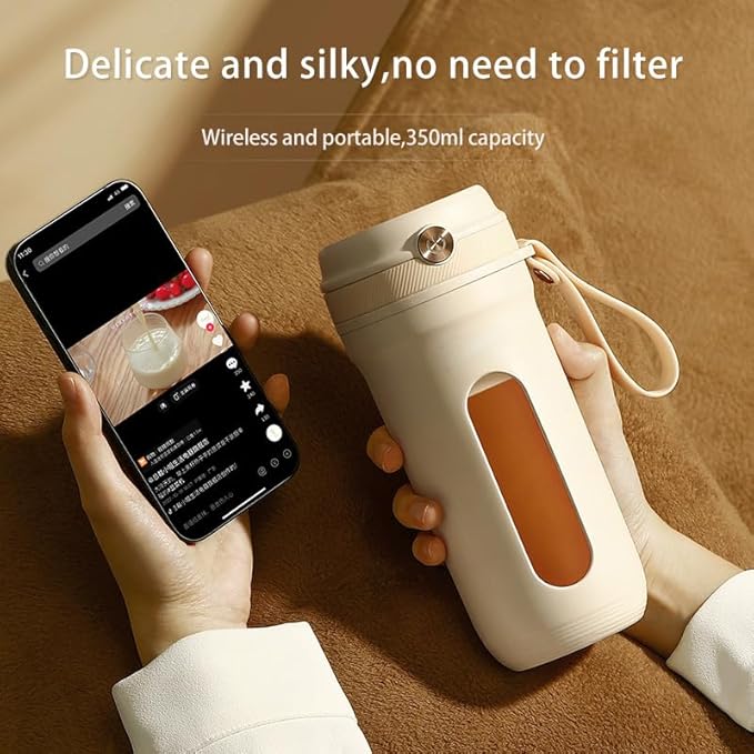 Portable Blender with 10 Ultra Sharp Blades, Personal Size Blender for Shakes and Smoothies, 16 Oz Blender USB Rechargeable Type-C for Picnic Office Gym