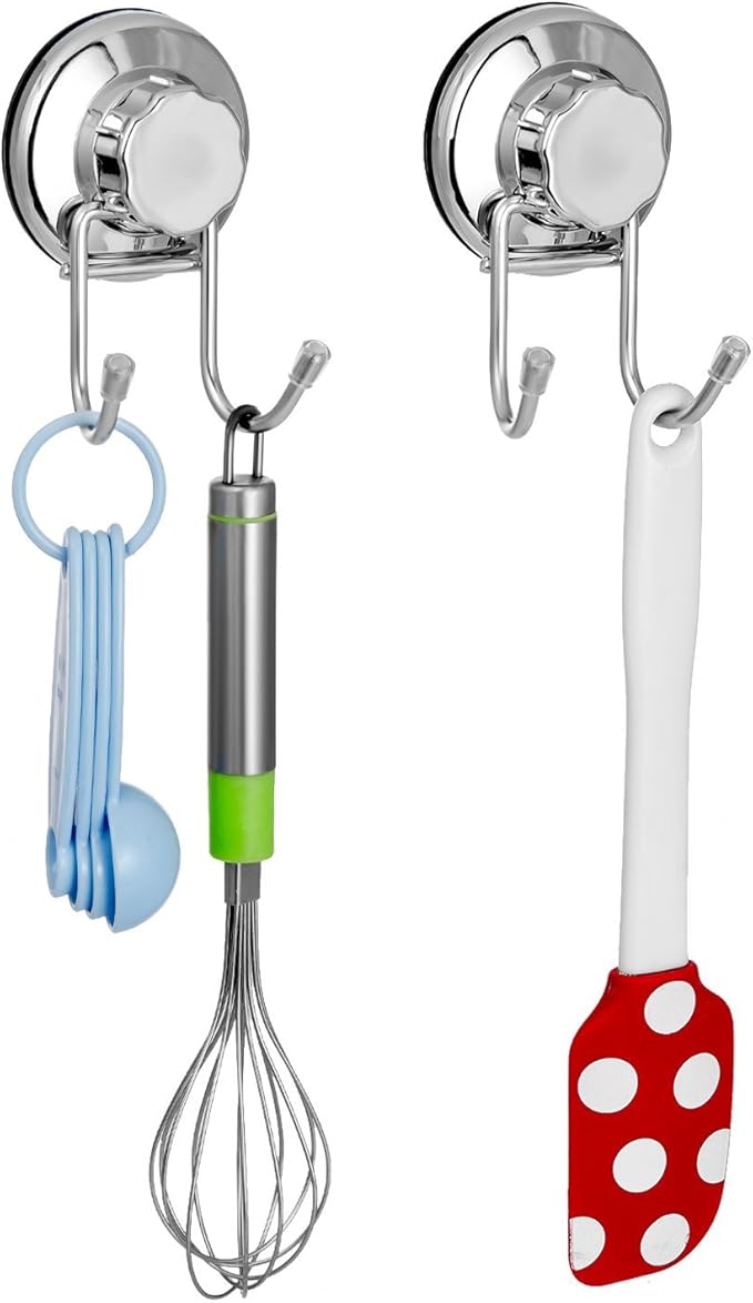 SANNO Vacuum Suction Cup Soap Dish Holder Double Suction Hooks Shower Caddy Large Basket Shelf,Bath Organizer Kitchen Storage Basket for Gel Holder Shampoo, Conditioner