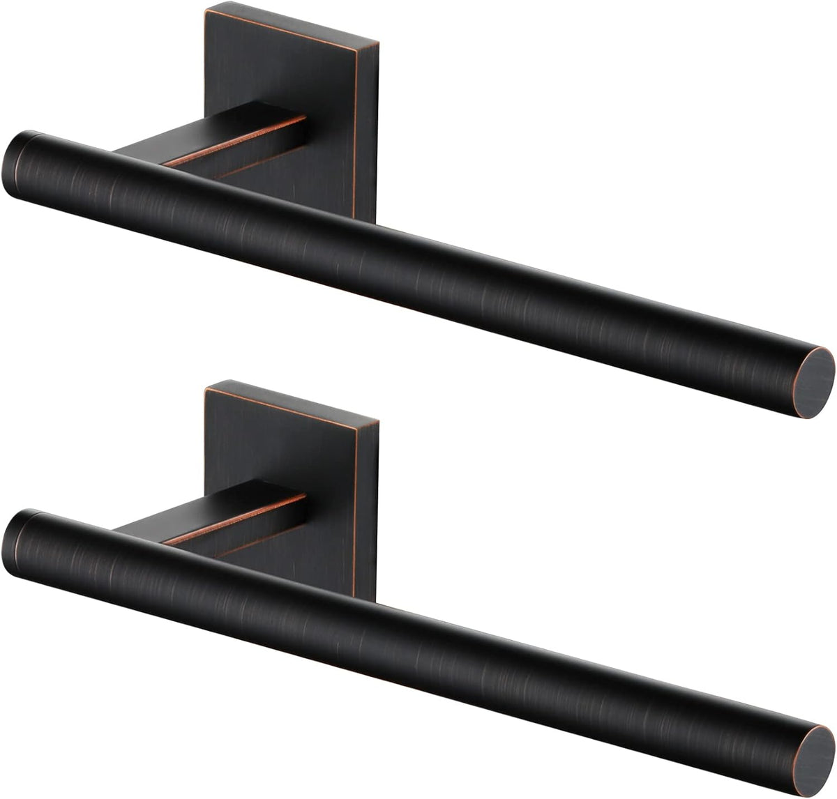 KOKOSIRI Bathroom Towel Bar Hand Towel Holders Wall Mount Screw in Toilet Washroom Rails Stainless Steel Bath Accessories Oil Rubbed Bronze 2 Pack, B3008ORB-P2