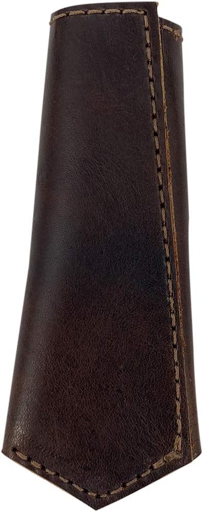 Hide & Drink, Hot Pan Handle Cover Handcrafted from Thick Full Grain Leather - Bourbon Brown