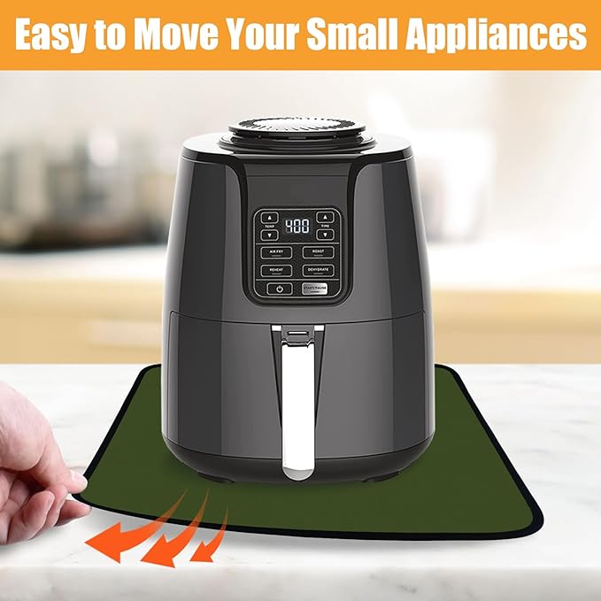 Heat Resistant Mat 12x14in, Hot Pads for Kitchen Counter Heat Protector, Mat for Under Air Fryer and Coffee Machine, Appliance Pad