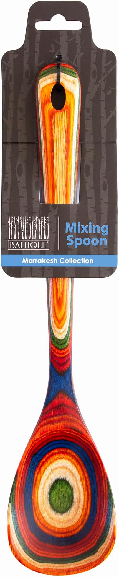 Totally Bamboo Baltique Marrakesh Collection 12-1/2" Wooden Cooking Spoon, Safe for Nonstick